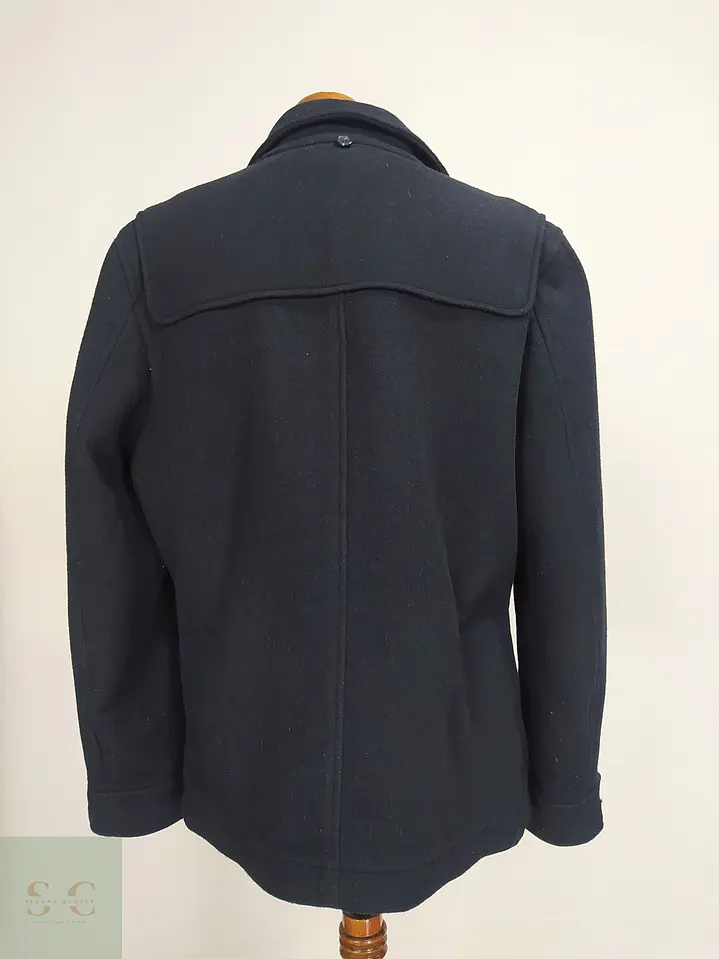 Abrigo Montgomery Corto SWS de Lana Azul Marino Talla M 11