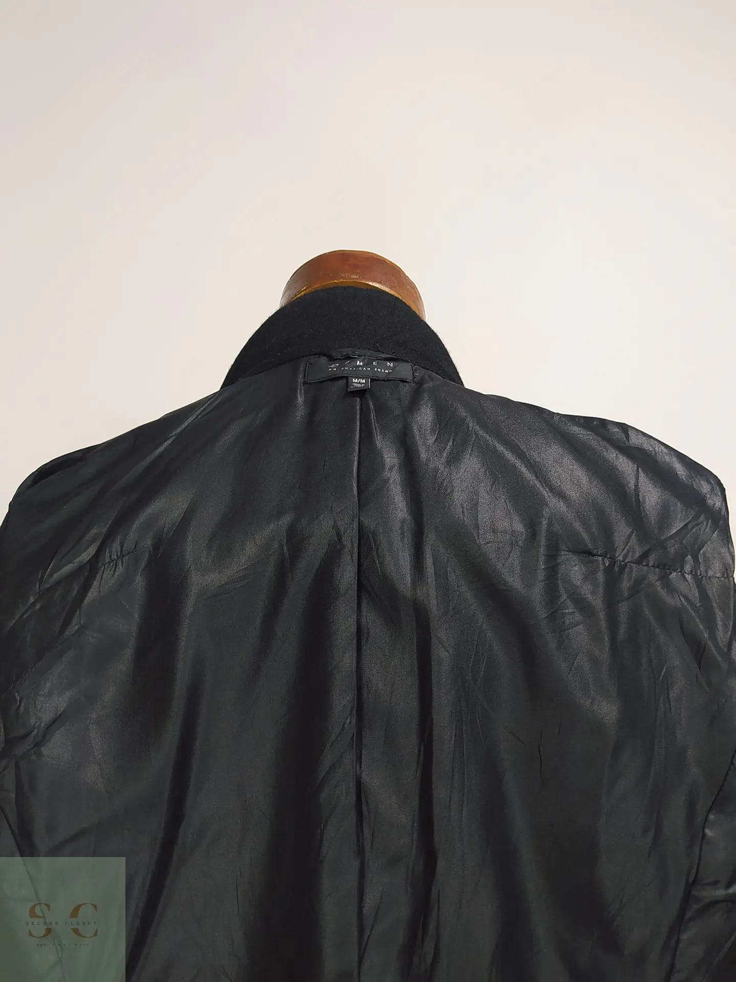 Chaqueta Estilo Field Jacket de Mezcla de Lana Negra Talla SM 10