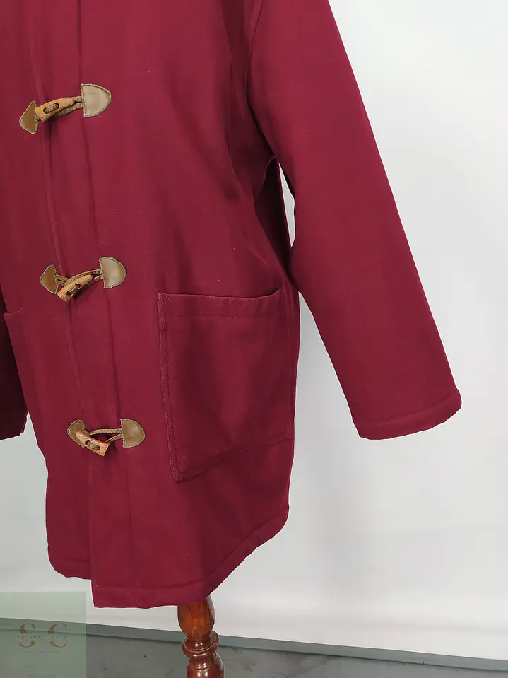 Abrigo Montgomery Burdeos en Mezcla de Lana North Pole Talla XXL 3