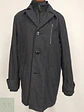 Abrigo de Lana Gris Plomo Basefield con Inserto de Cuello Alto Talla ML - Miniatura 2