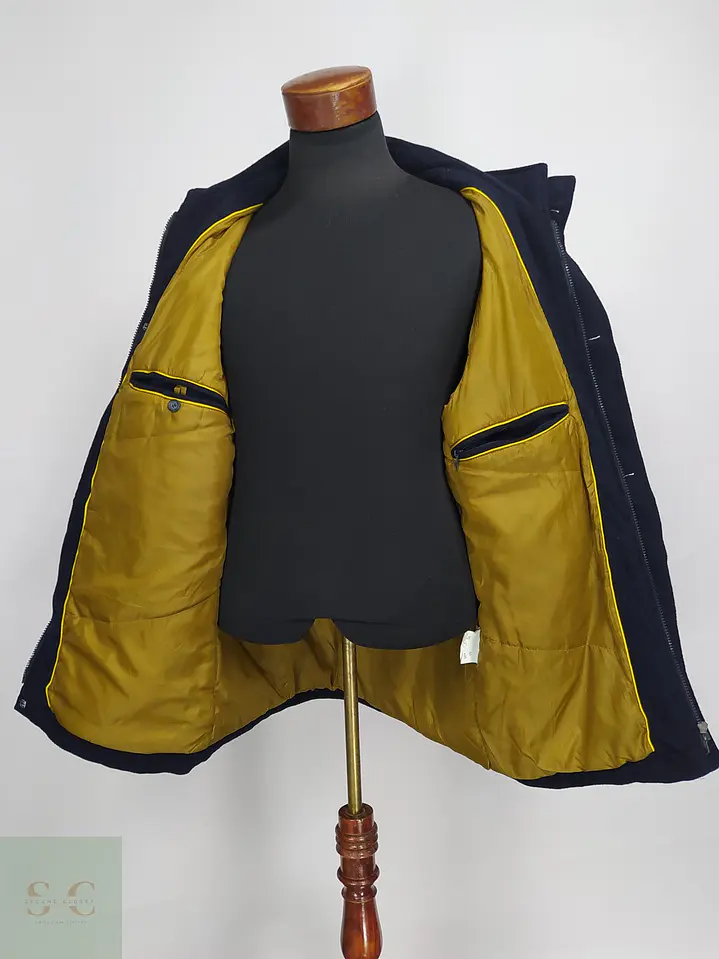 Chaquetón Acolchado de Lana Azul Marino Downstairs Talla XL 6