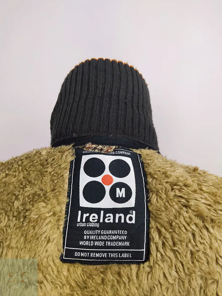 Chaqueta Ireland de Mezcla de Lana Cuadros Glen Plaid y Chiporro Talla M 12