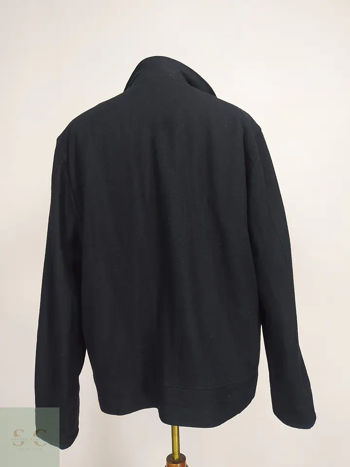 Chaqueta Estilo Harrington de Lana Negra Gap Talla L 7
