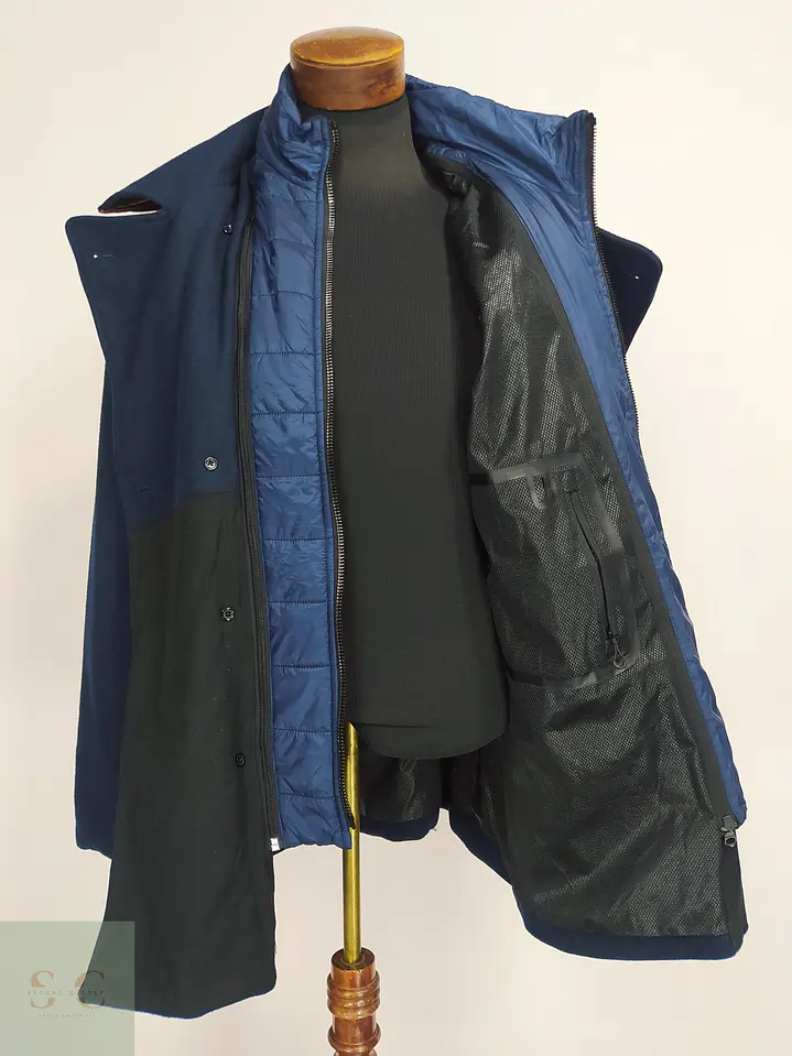 Abrigo Marinero de Lana Azul Gaastra con Pechera Acolchada Talla XXL 7
