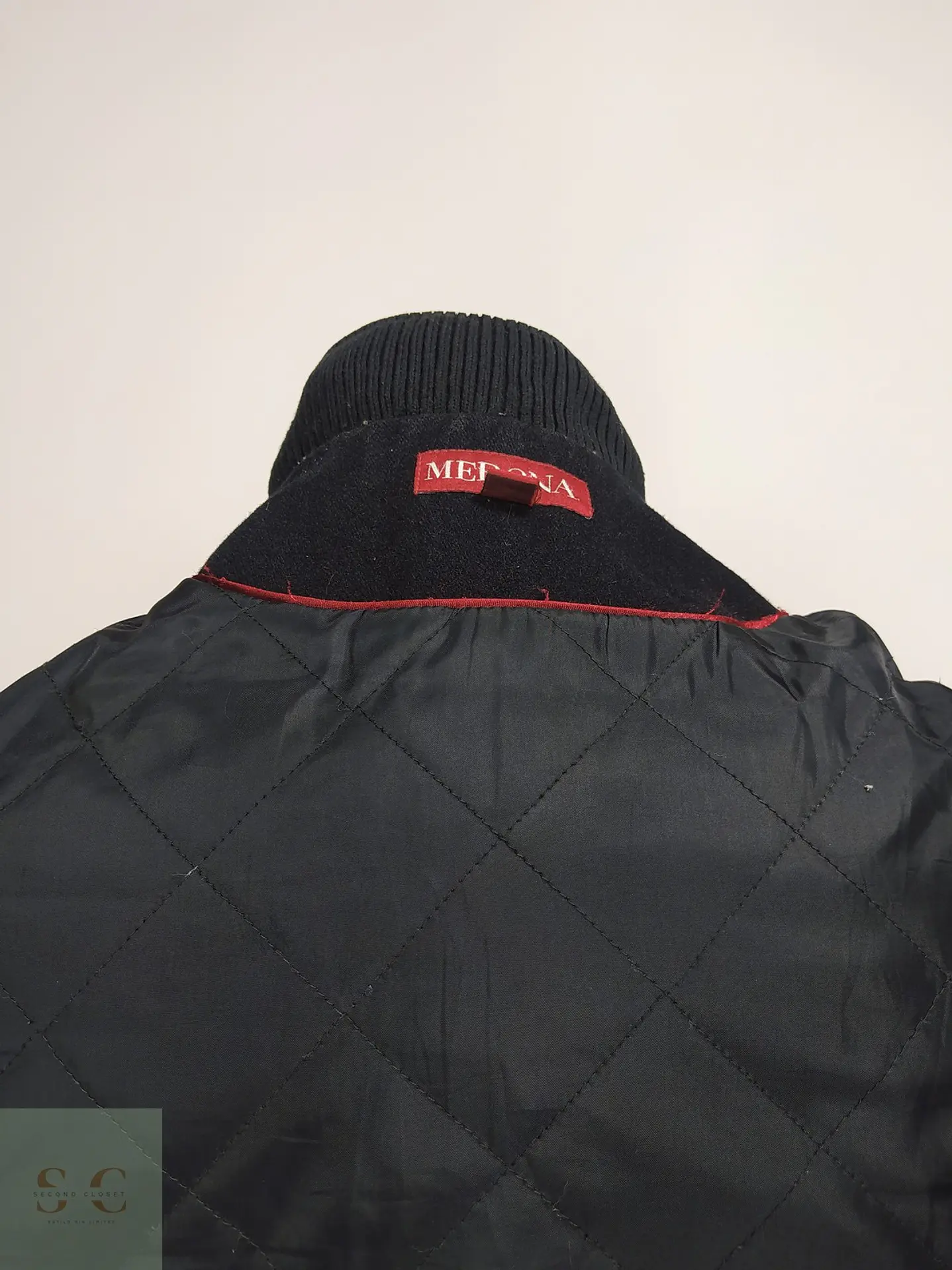 Chaqueta Utilitaria de Mezcla de Lana Negra con Forro Acolchado Merona Talla M 11