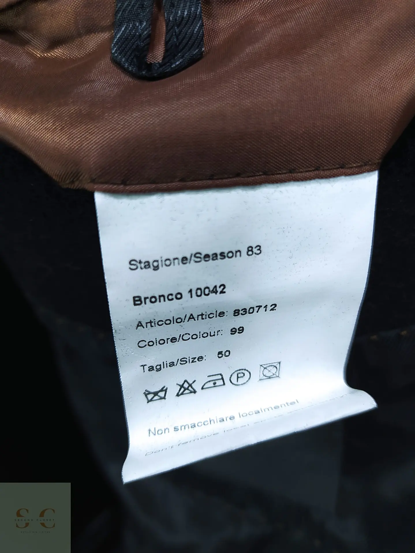 Abrigo Negro con Pechera Desmontable Milestone Talla M 6