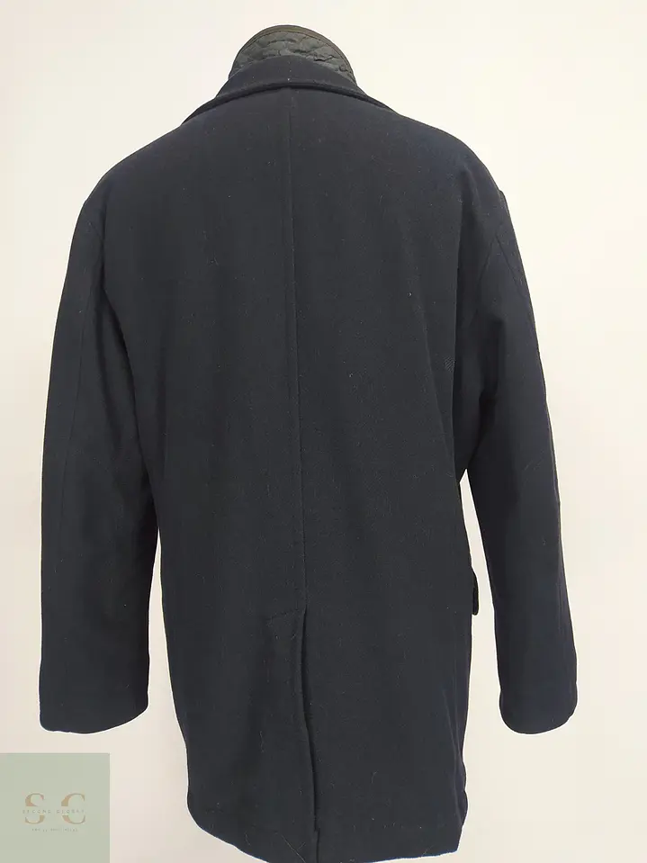 Abrigo Pierre Cardin París Negro con Pechera Acolchada Talla XL 8