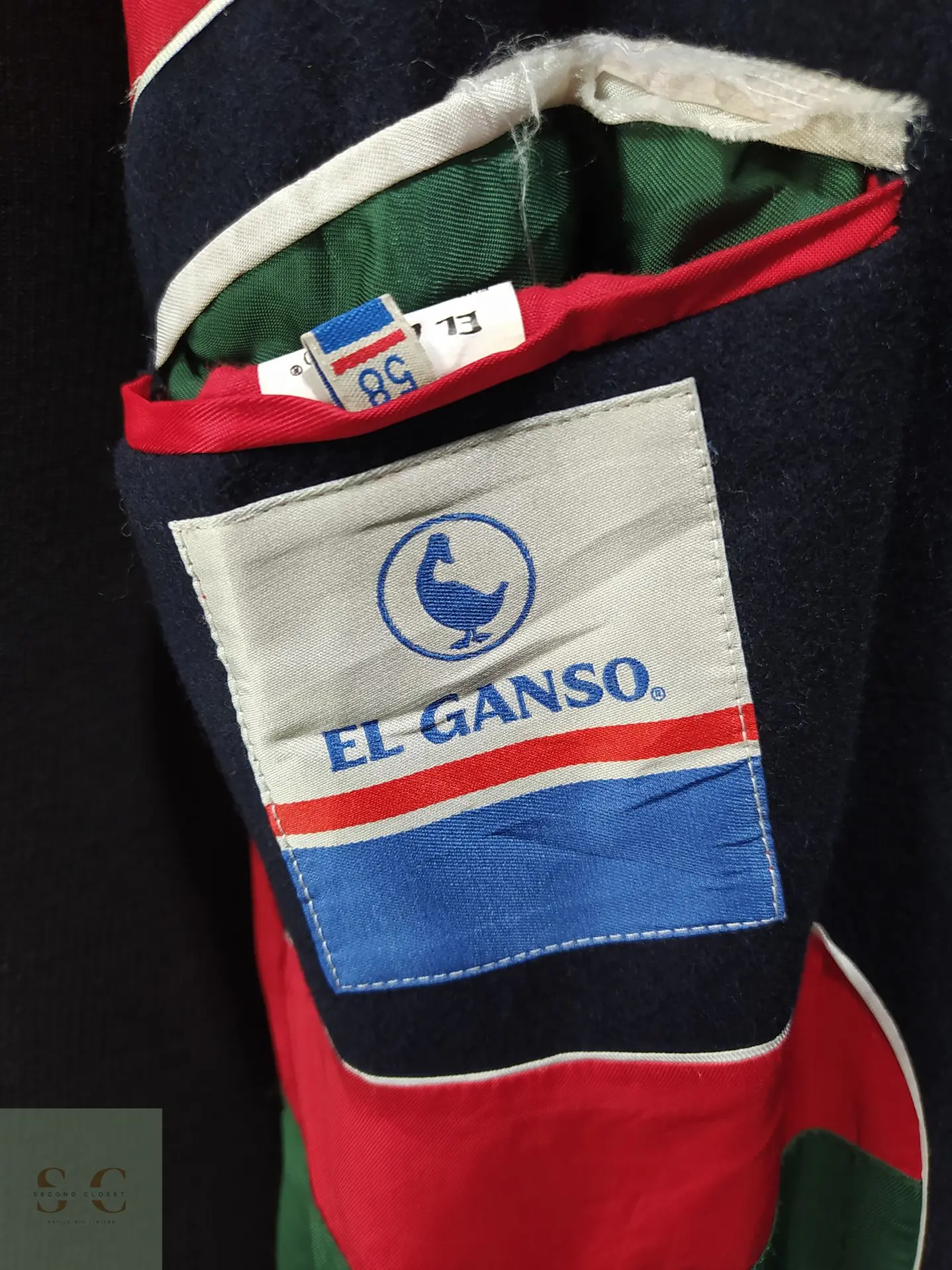 Abrigo de Lana Italiana In.Tes.Pra Azul Marino El Ganso Talla L 8