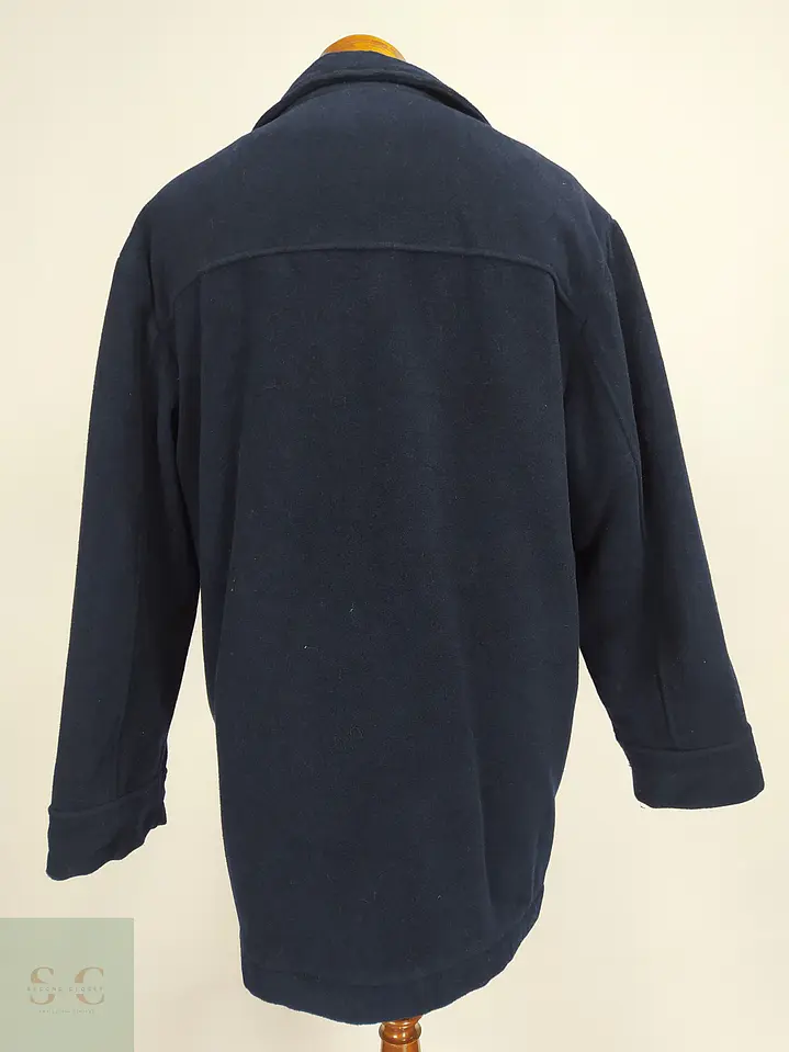 Chaquetón Acolchado de Lana Azul Marino Downstairs Talla XL 9