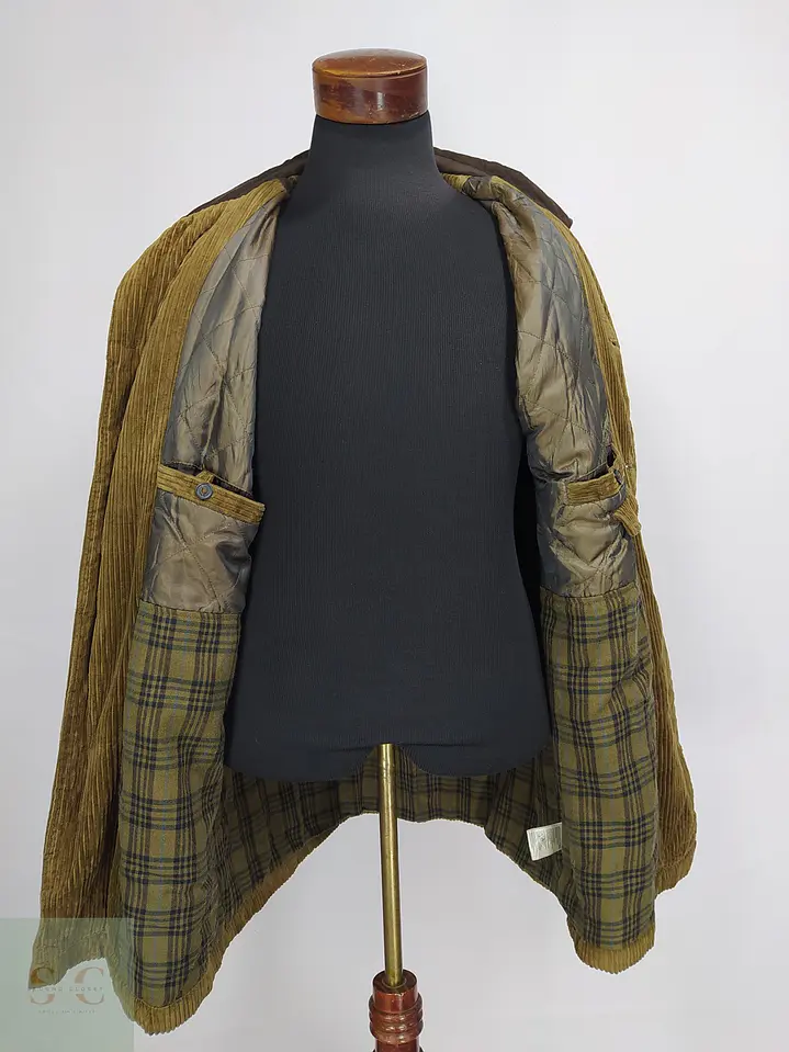 Chaquetón de Pana Cotelé Oliva Tostado con Cuello en Contraste TCM Talla XXXL 9