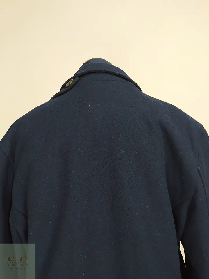 Abrigo Marinero de Lana Azul Gaastra con Pechera Acolchada Talla XXL 10