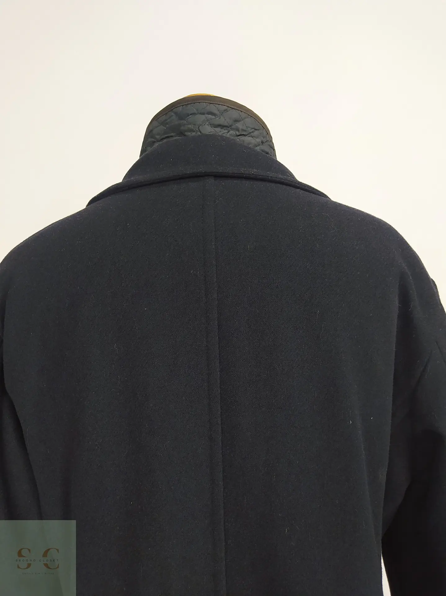 Abrigo Pierre Cardin París Negro con Pechera Acolchada Talla XL 9