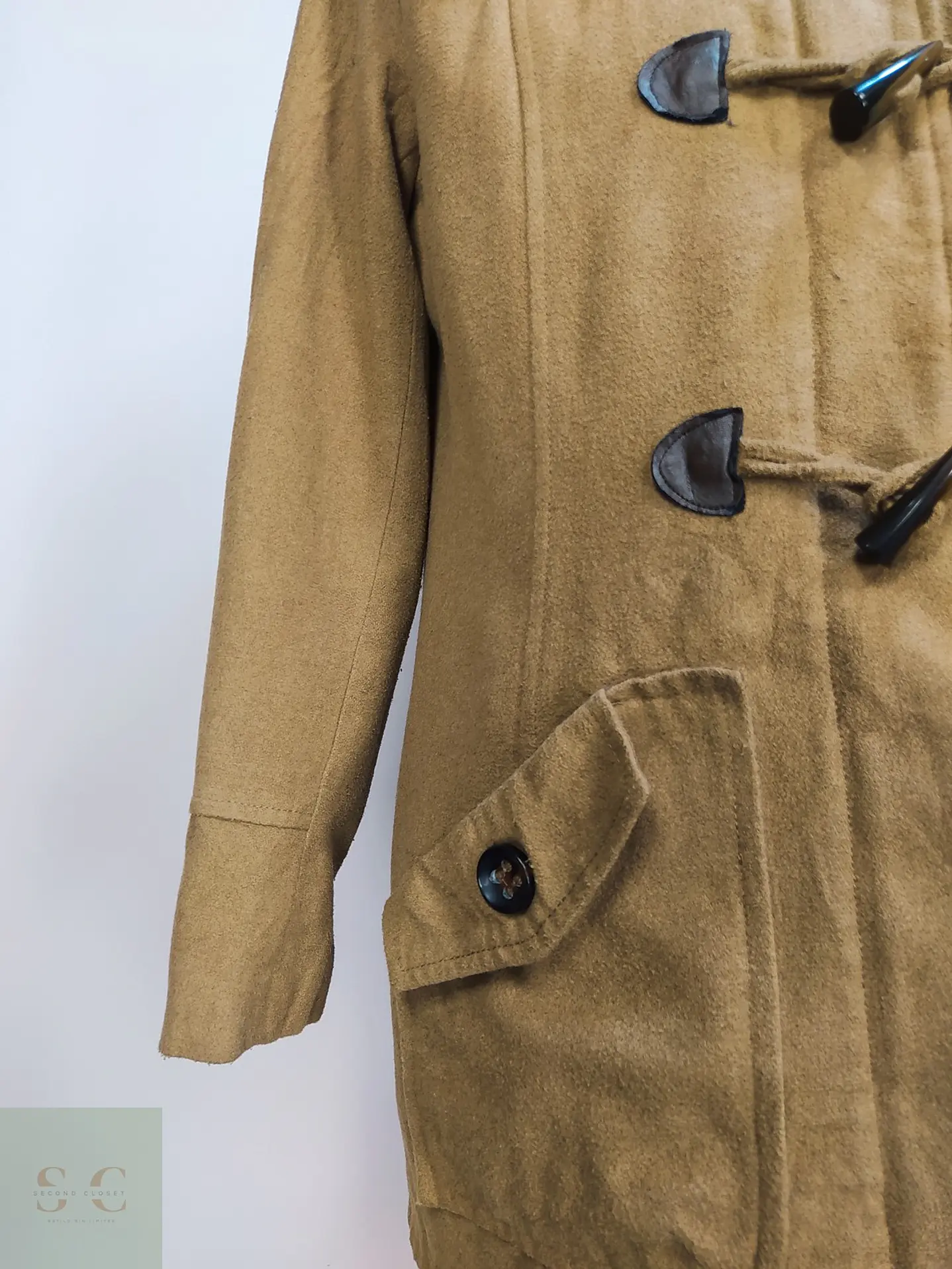 Abrigo Montgomery Camel con Capucha NKD Talla S 5