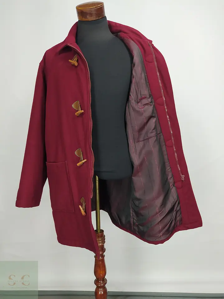 Abrigo Montgomery Burdeos en Mezcla de Lana North Pole Talla XXL 8