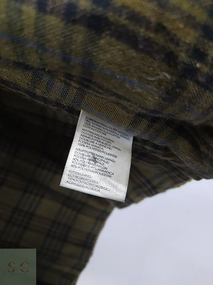 Chaquetón de Pana Cotelé Oliva Tostado con Cuello en Contraste TCM Talla XXXL 10