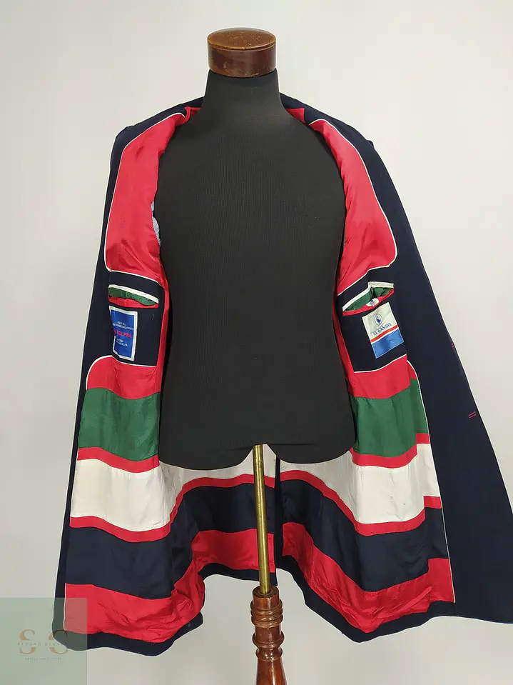 Abrigo de Lana Italiana In.Tes.Pra Azul Marino El Ganso Talla L 10