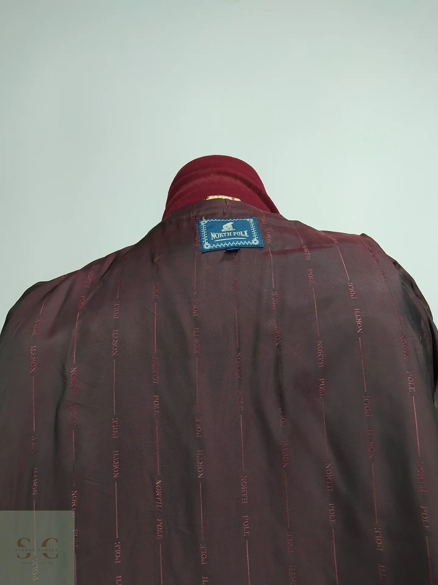 Abrigo Montgomery Burdeos en Mezcla de Lana North Pole Talla XXL 12