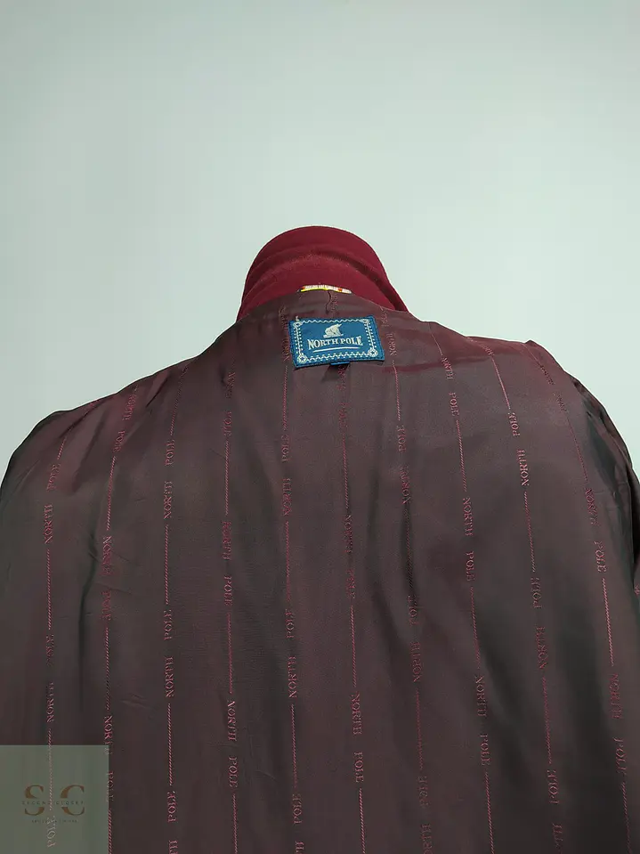Abrigo Montgomery Burdeos en Mezcla de Lana North Pole Talla XXL 12