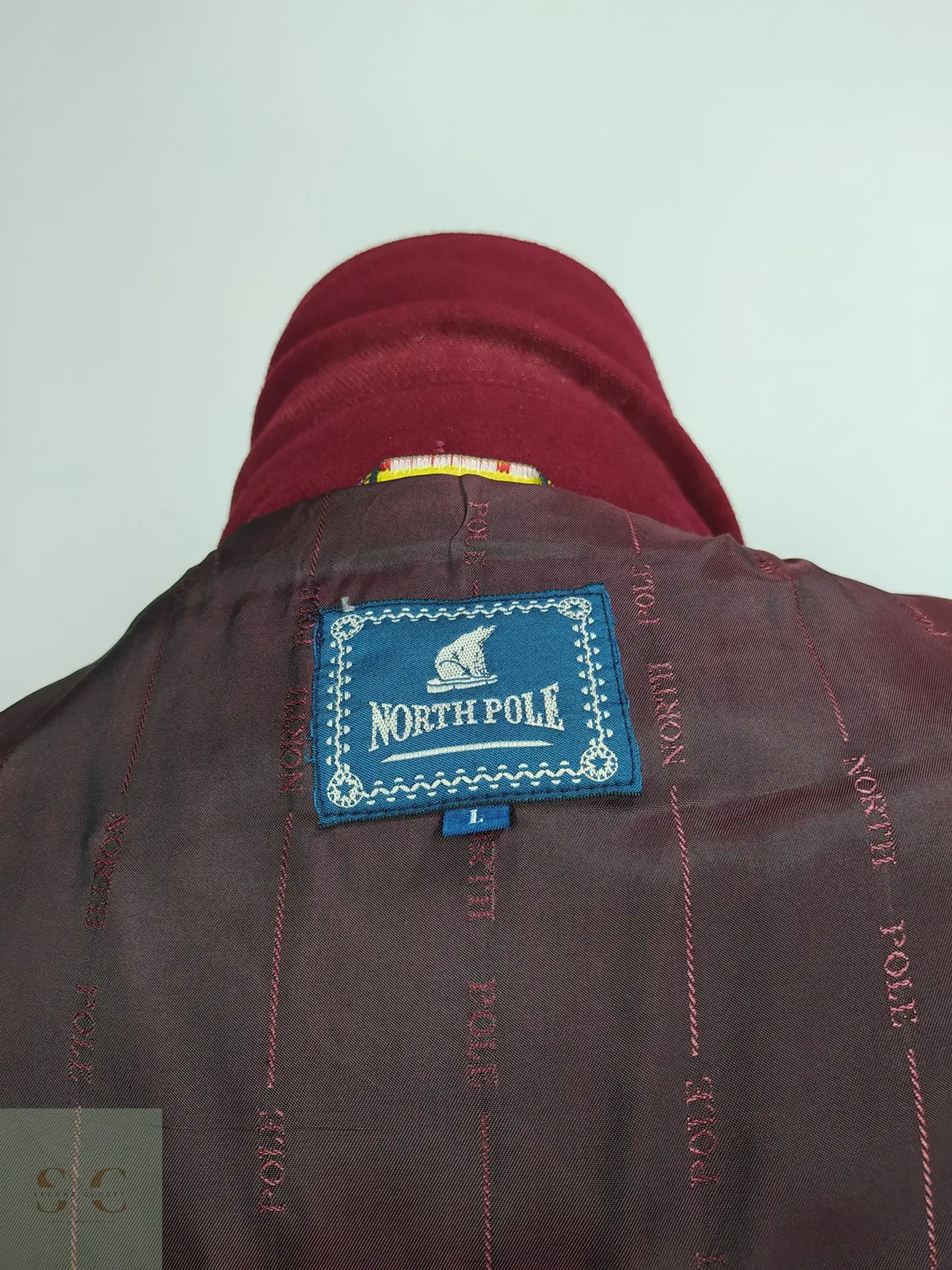 Abrigo Montgomery Burdeos en Mezcla de Lana North Pole Talla XXL 13