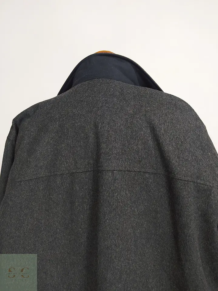 Chaquetón de Lana Virgen y Cachemira Gris Plomo SympaTex Talla XXL 14