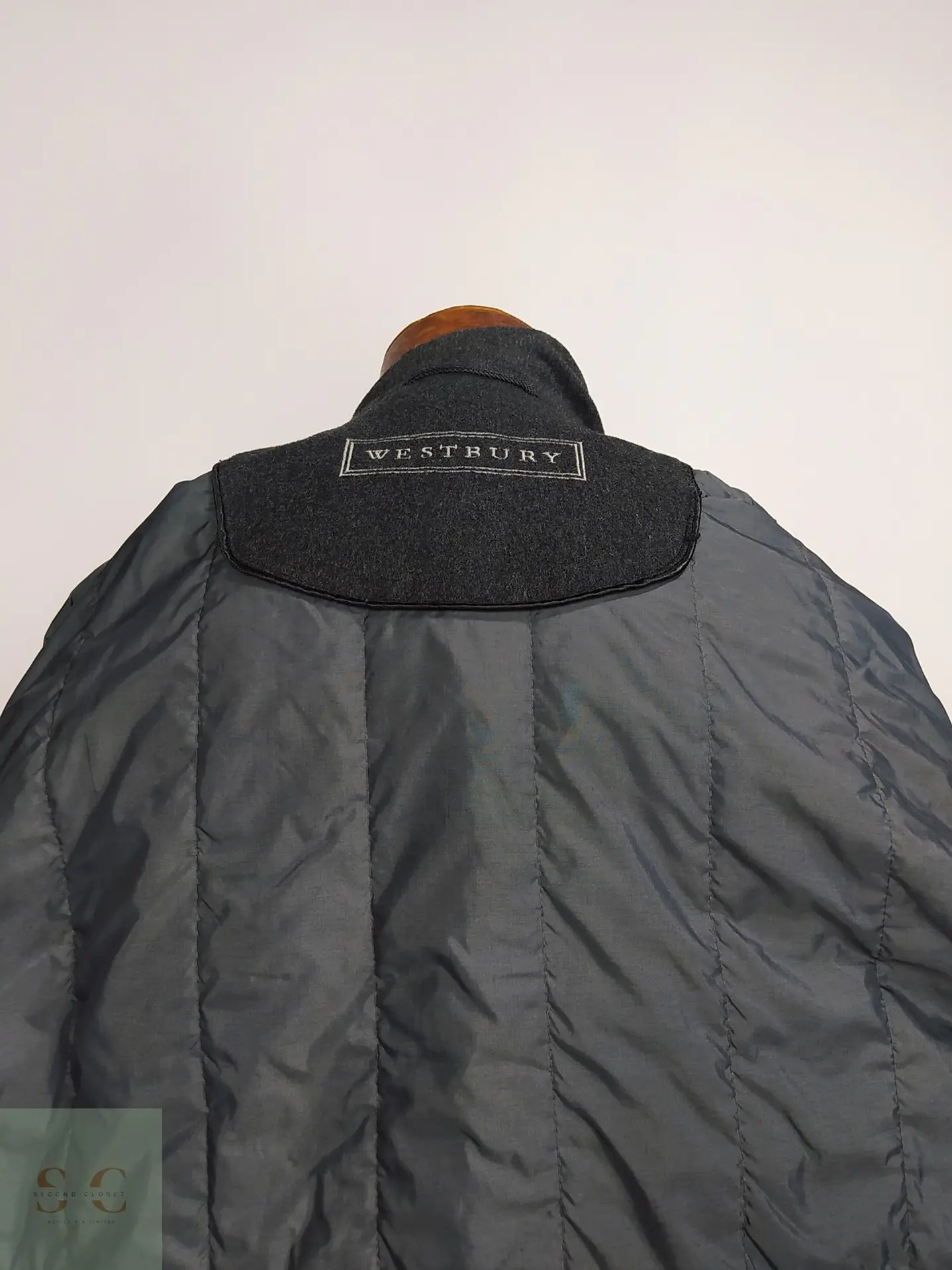 Chaquetón de Lana Virgen y Cachemira Gris Plomo SympaTex Talla XXL 16