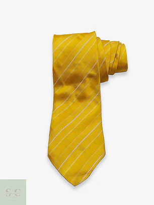 Corbata de Seda a Rayas Regimental Amarilla Monti