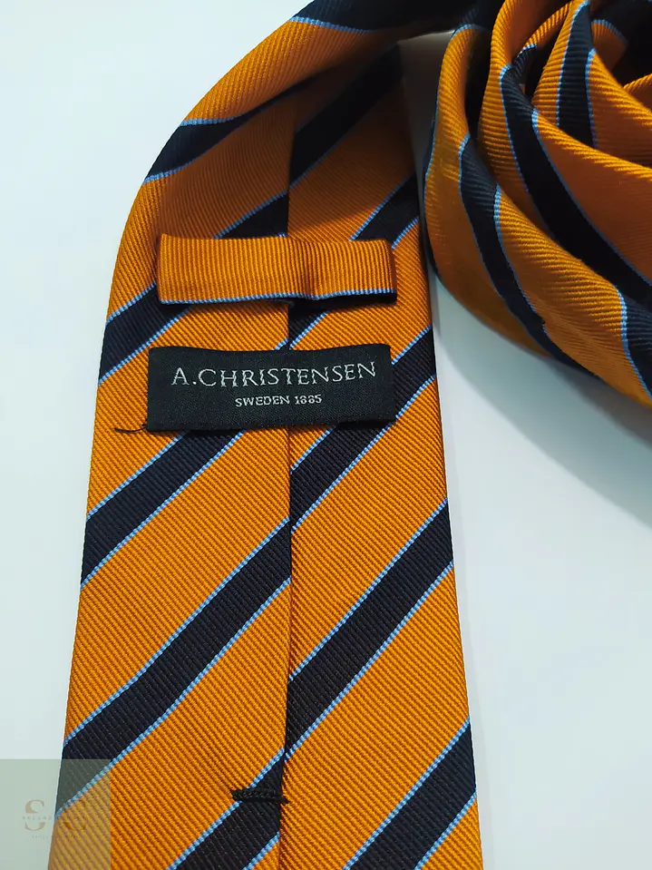 Corbata de Seda a Rayas Regimental A. Christensen 3