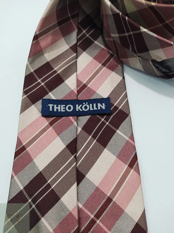 Corbata de Seda a Cuadros Tartán Theo Kölln Made in Italy 3