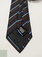 Corbata de Seda a Rayas Regimental Café y Azul C&A - Miniatura 3