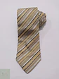 Corbata de Seda a Rayas Regimental Beige y Gris - Miniatura 2