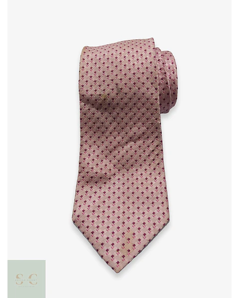 Corbata de Seda a Micropatrón Geométrico Bexleys Man - Rosa