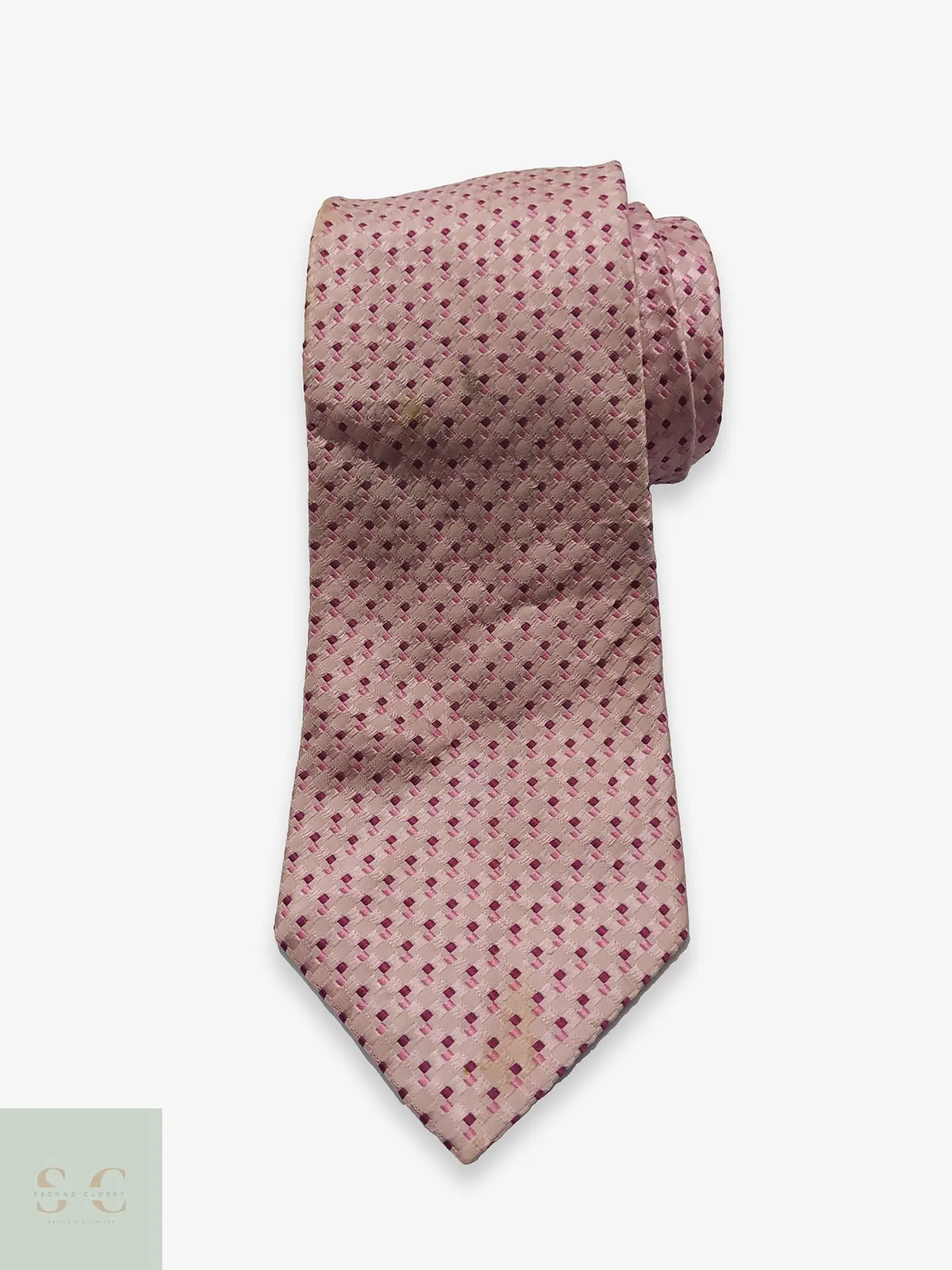 Corbata de Seda a Micropatrón Geométrico Bexleys Man - Rosa 1