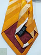 Corbata de Seda a Rayas Regimental Mostaza y Beige Marvelis - Miniatura 4
