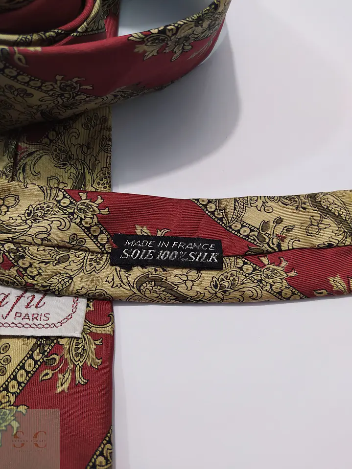 Corbata de Seda Barroca Paisley Fil a Fil Paris 4