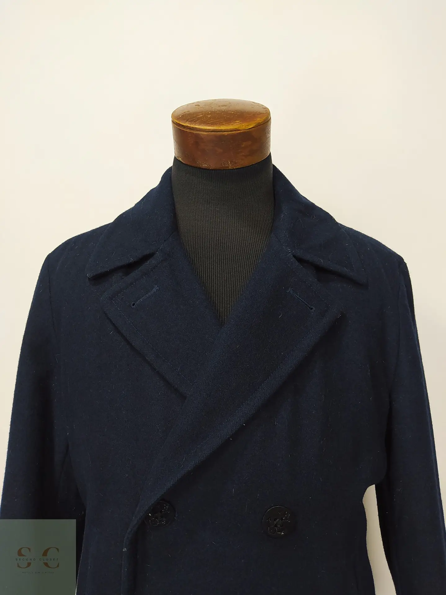 Abrigo Marinero Pea Coat de Mezcla de Lana Nautica Talla M 3