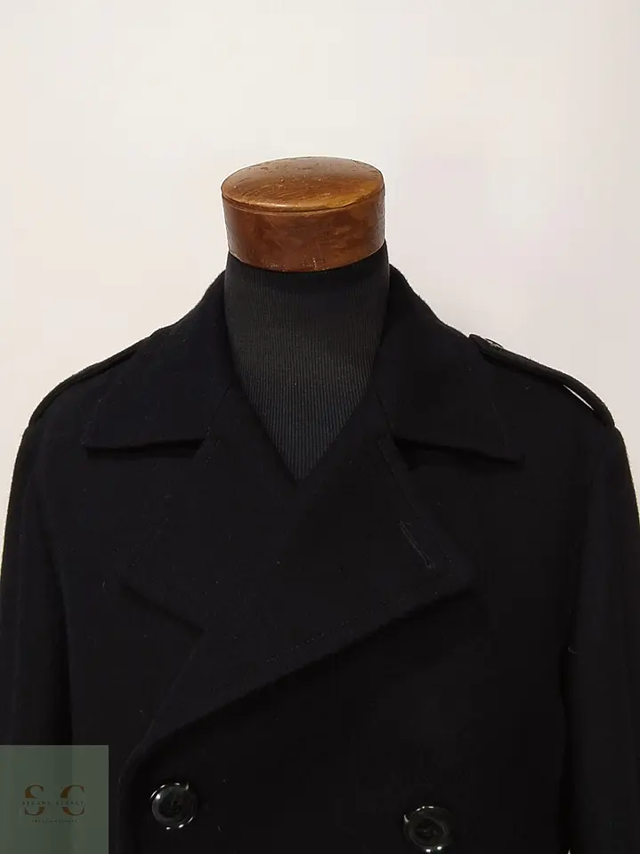 Abrigo Peacoat Cruzado de Mezcla de Lana Perry Ellis Talla 49 3