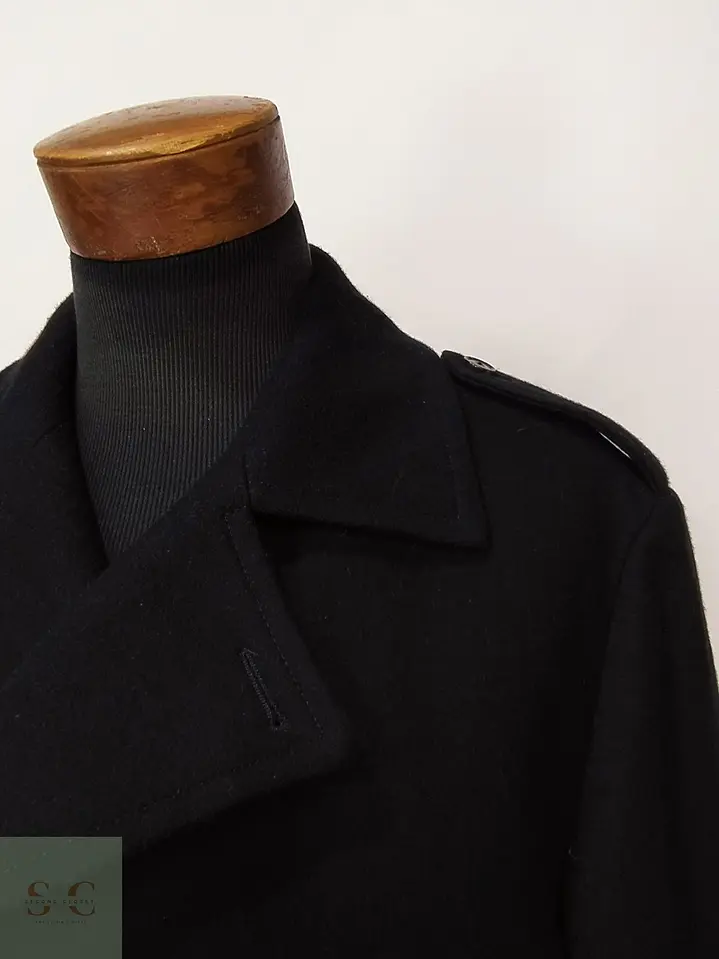 Abrigo Peacoat Cruzado de Mezcla de Lana Perry Ellis Talla 49 4