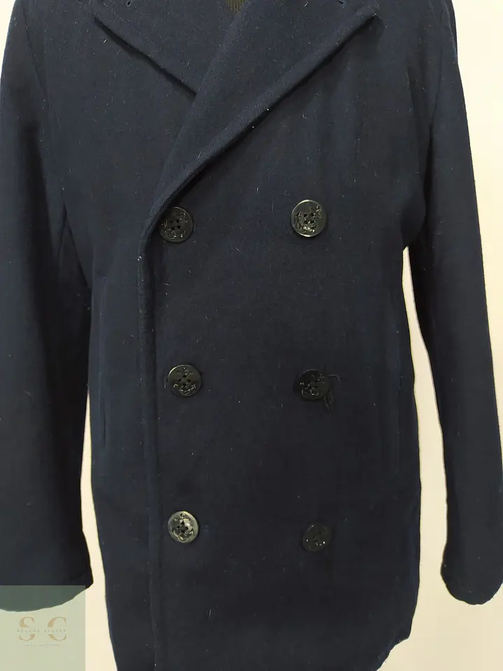 Abrigo Marinero Pea Coat de Mezcla de Lana Nautica Talla M 5