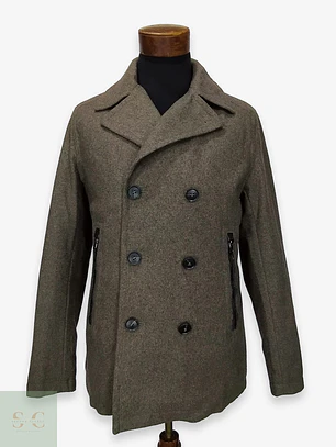 Abrigo Peacoat Cruzado de Lana Blend Michael Kors Talla SM
