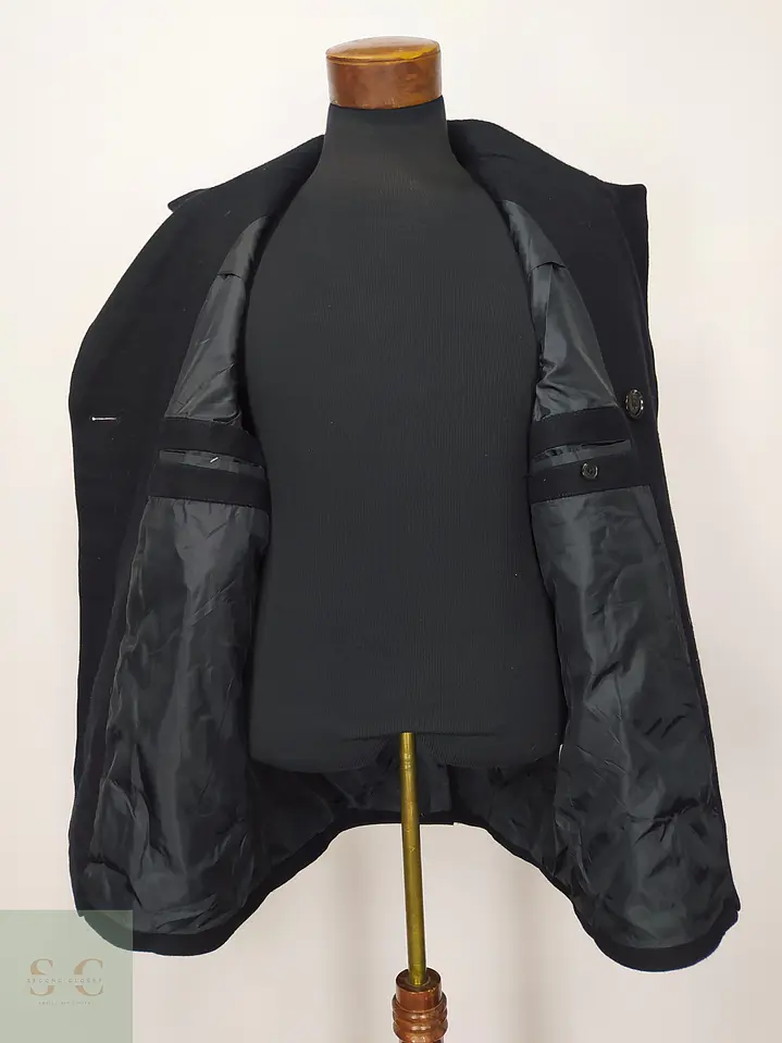 Abrigo Peacoat Cruzado de Mezcla de Lana Perry Ellis Talla 49 5