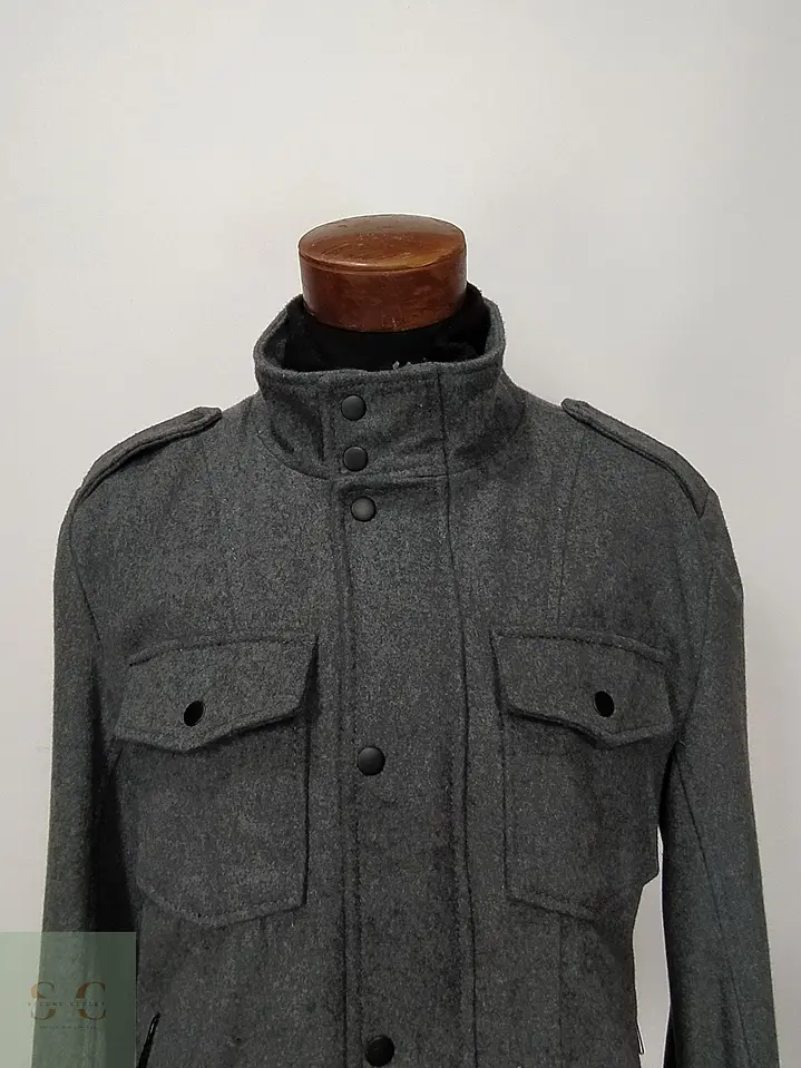 Chaquetón de Mezcla de Lana con Doble Cuello y Charloteras GUESS Talla 51 3