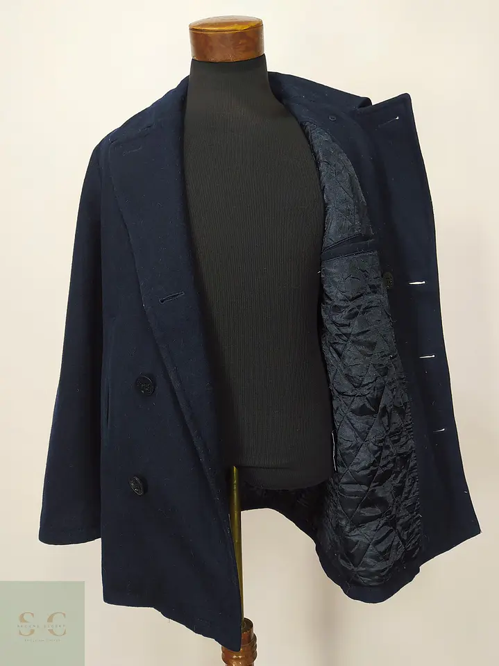 Abrigo Marinero Pea Coat de Mezcla de Lana Nautica Talla M 6
