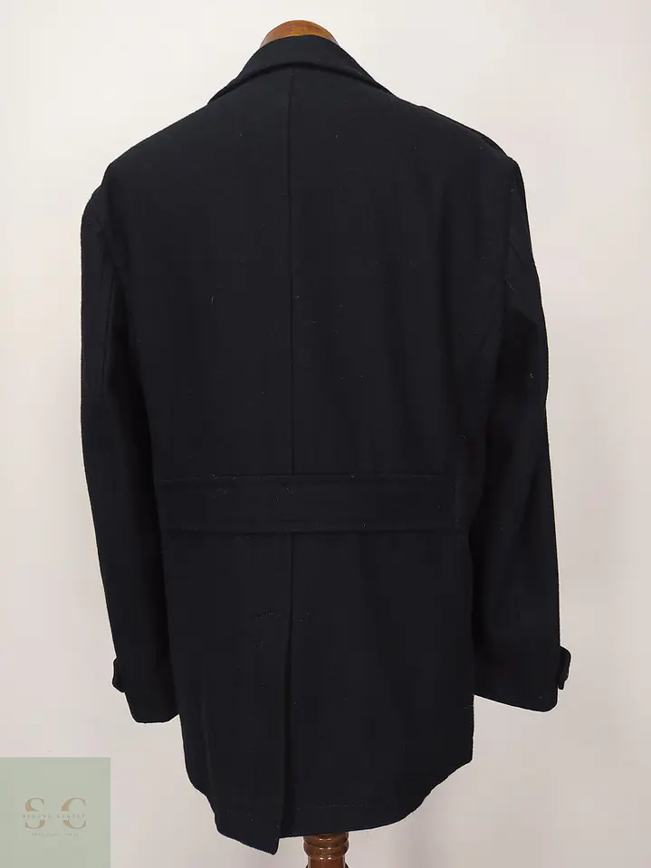 Abrigo Peacoat Cruzado de Mezcla de Lana Perry Ellis Talla 49 6