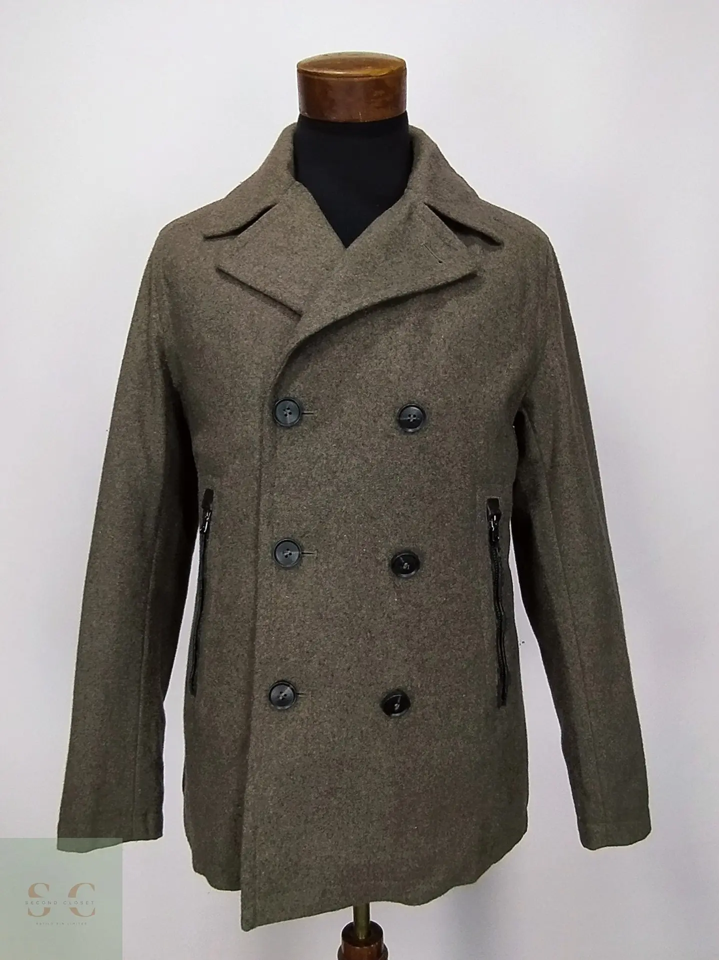 Abrigo Peacoat Cruzado de Lana Blend Michael Kors Talla SM 2