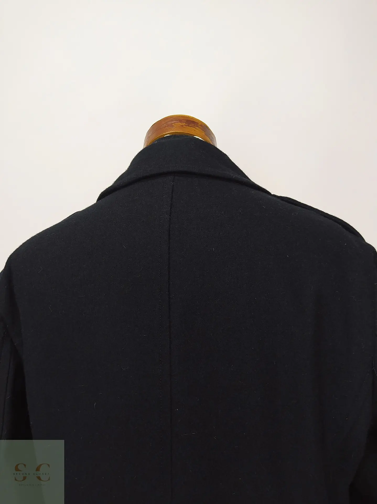 Abrigo Peacoat Cruzado de Mezcla de Lana Perry Ellis Talla 49 7