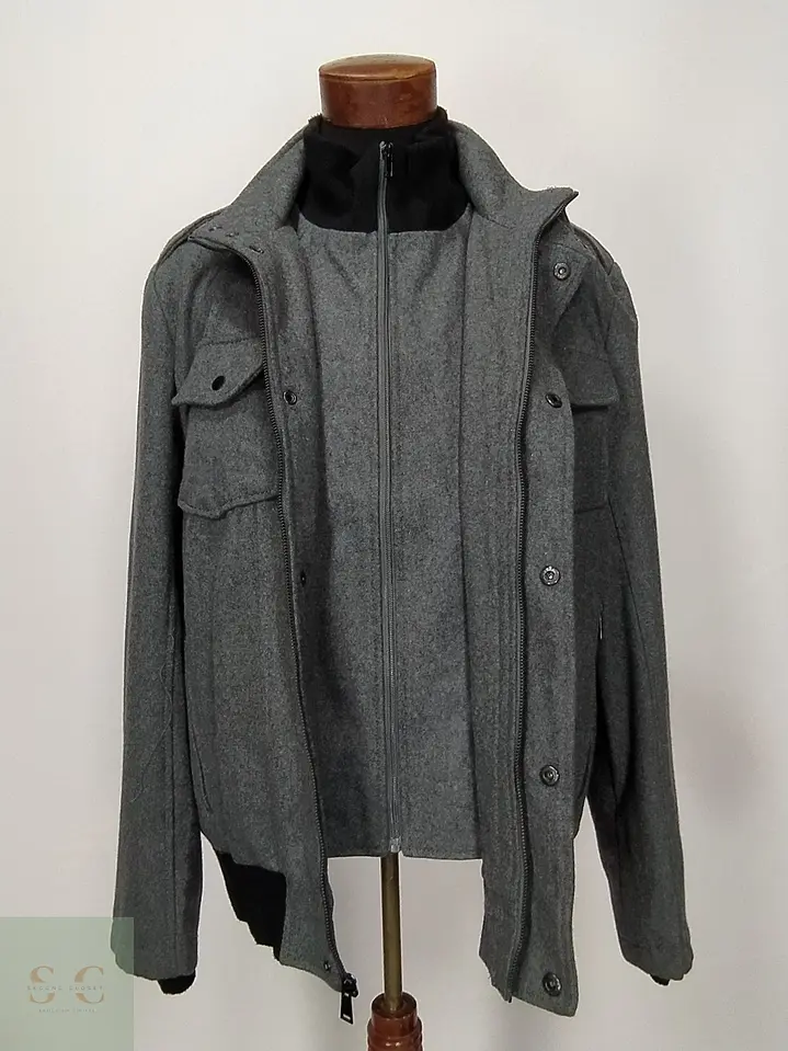 Chaquetón de Mezcla de Lana con Doble Cuello y Charloteras GUESS Talla 51 5