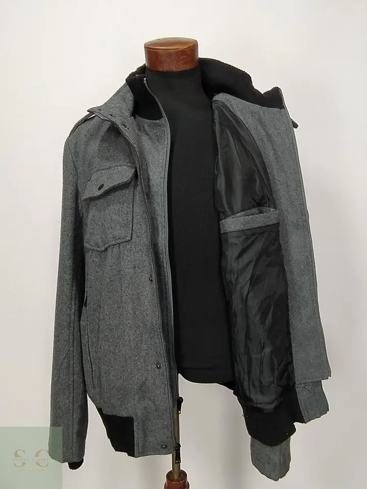 Chaquetón de Mezcla de Lana con Doble Cuello y Charloteras GUESS Talla 51 6