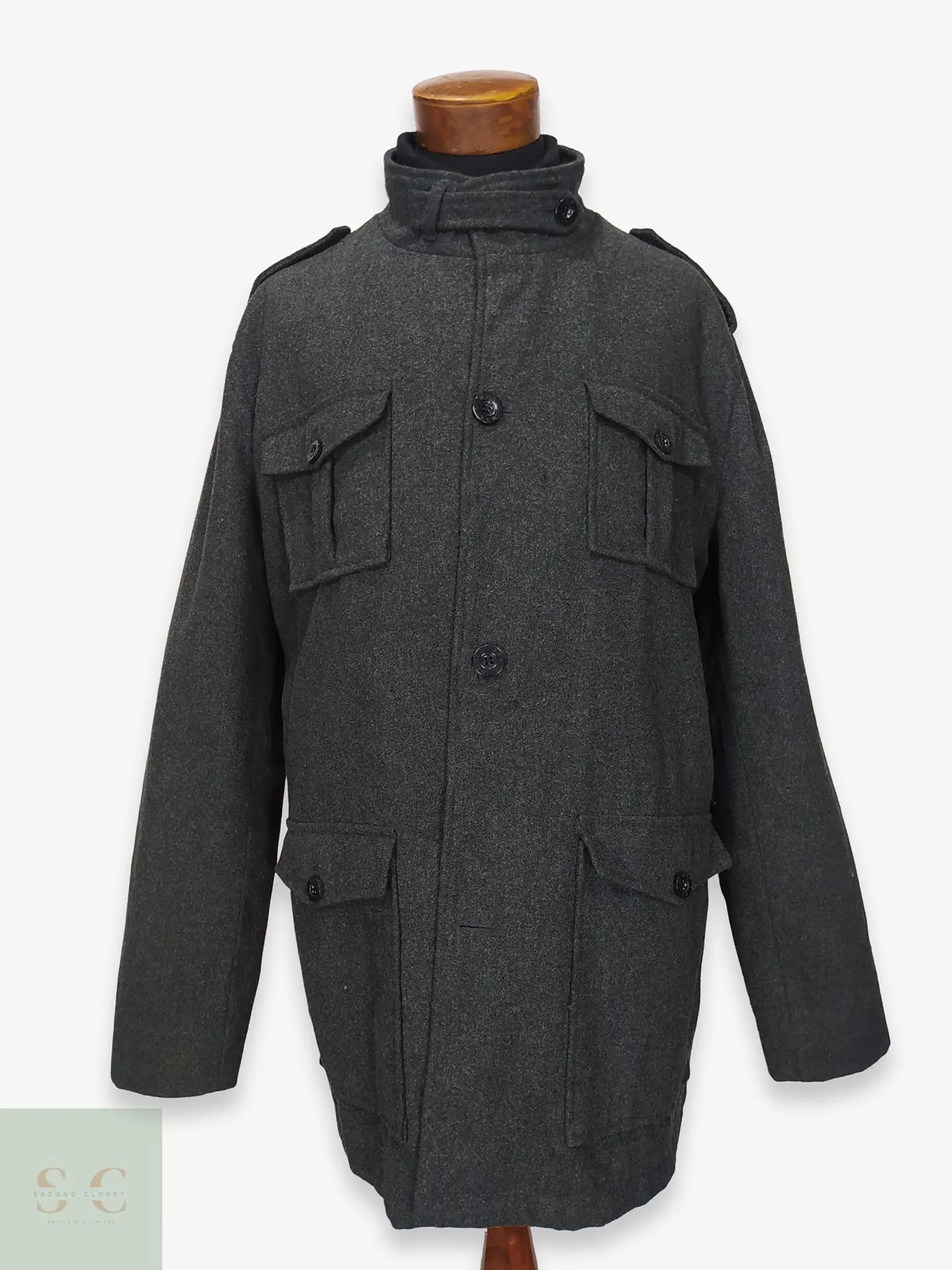 Chaquetón Estilo Utility Field Jacket Plomo Man's World Casual Talla 55 1