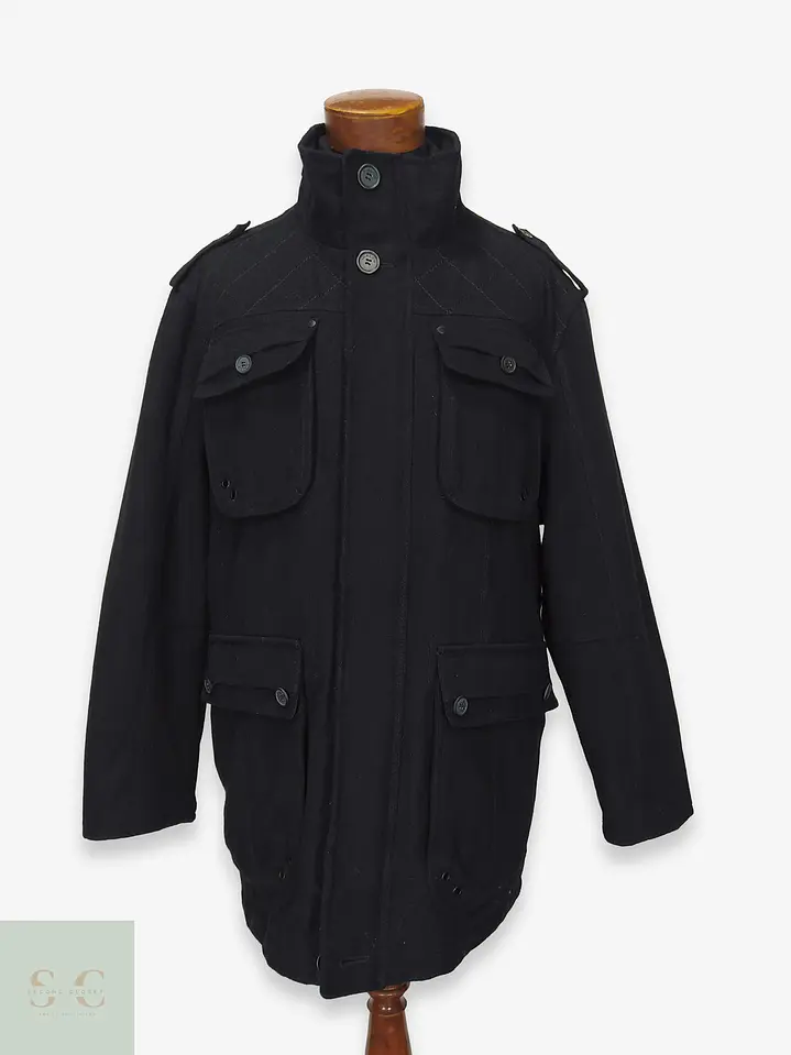 Chaquetón de Lana Blend Estilo Utility Field Jacket Angelo Litrico Talla 53 1