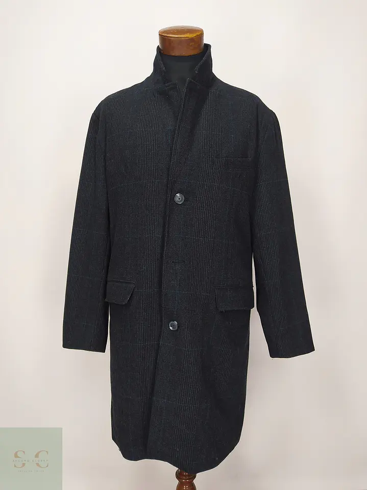 Abrigo Delgado de Mezcla de Lana Cuadro Ventana Goodfellow & Co Talla XL 2